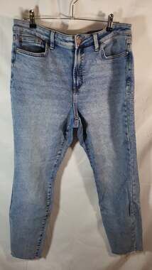 Mom jeans LC Lauren Conrad Women's Size 16 Skinny Light Wash Raw Hem Jeans